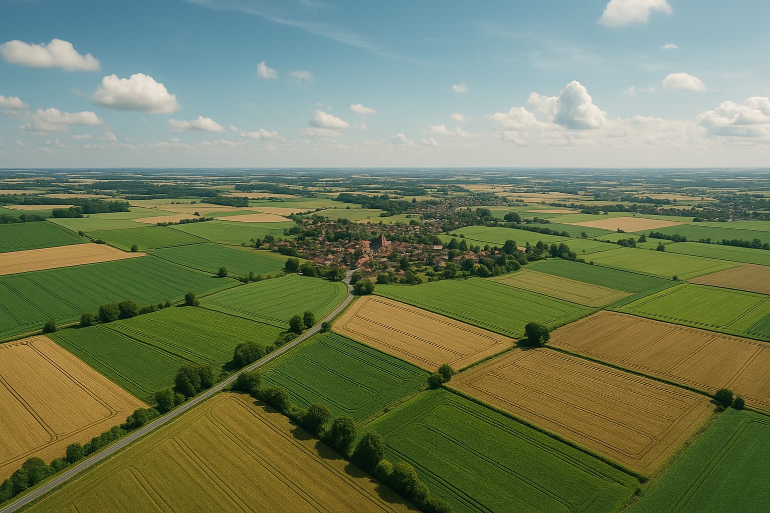 Vue panoramique par drone